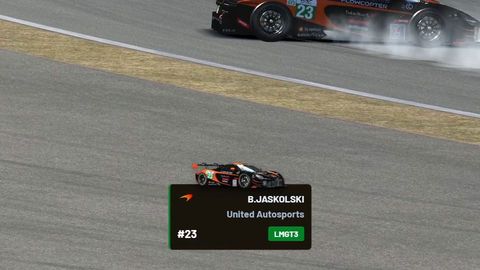 Replay overlays and stinger on air: Driver info for a yellow, the 1v1 graphic for a contact, a REPLAY banner, and your own MP4 or WebM stinger into replays.