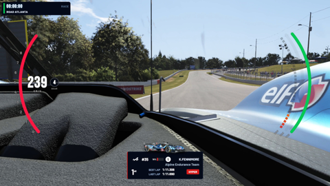 Onboard HUD on air: Speed, gear, revs, throttle, brake and energy over the dash or cockpit camera.